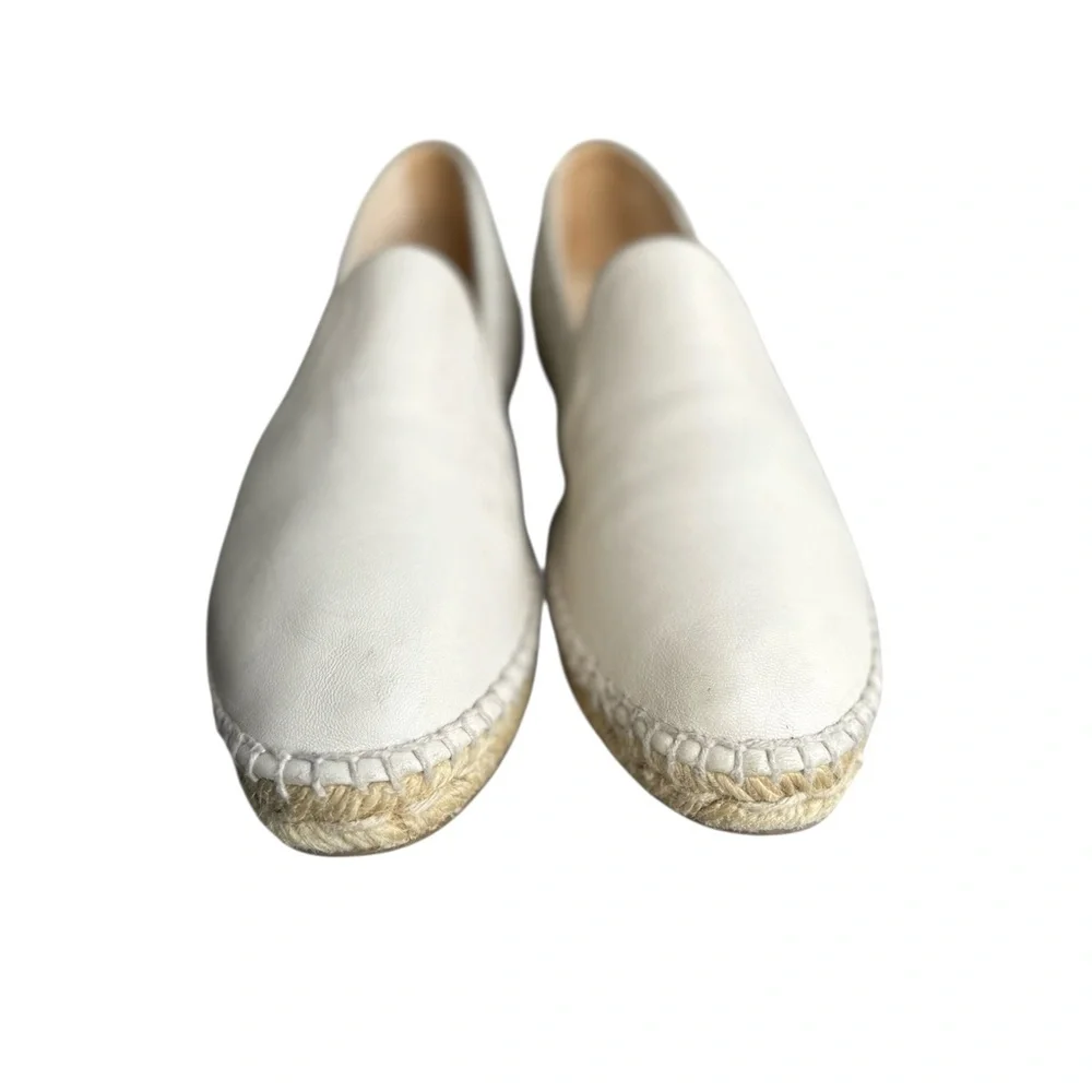 Bottega Veneta Intrecciato Woven Leather Espadrile Off White